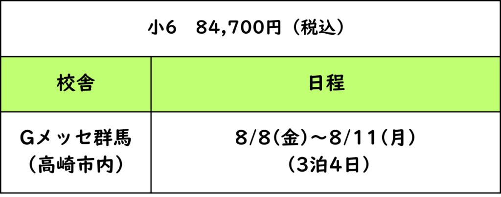 小6合宿
